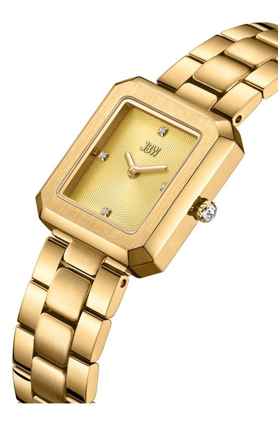 Shop Jbw Arc Single Essential Lab Created Diamond Bracelet Watch, 23mm In 18k Gold