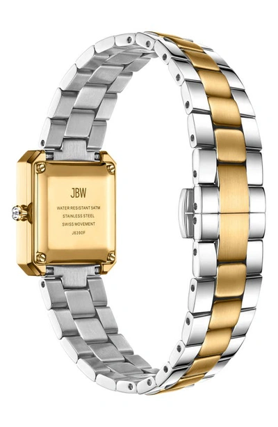 Shop Jbw Arc Single Essential Lab Created Diamond Bracelet Watch, 23mm In Two-tone