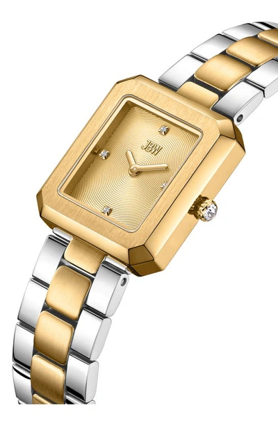 Jbw Women's Arc Single Stainless Steel Bracelet Watch, 23mm X 25mm In Two-tone