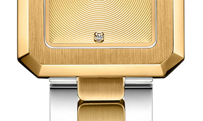 Jbw Women's Arc Single Stainless Steel Bracelet Watch, 23mm X 25mm In Two-tone