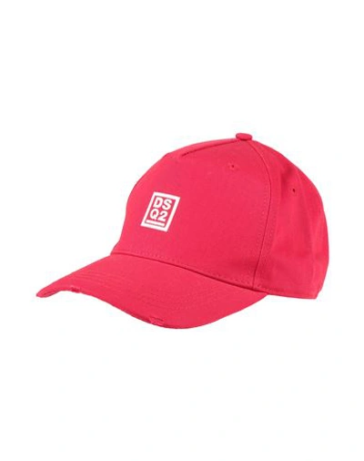 Shop Dsquared2 Man Hat Red Size Onesize Cotton