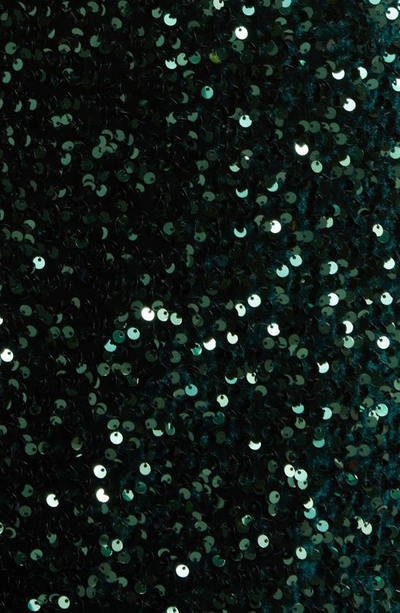 Shop Likely Ronan Off The Shoulder Sequin Midi Dress In Emerald