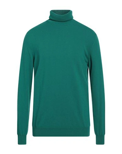 Shop North Pole Man Turtleneck Emerald Green Size Xxl Viscose, Merino Wool, Polyamide, Cashmere