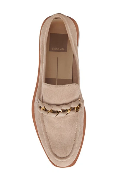 Shop Dolce Vita Sallie Loafer In Taupe Suede