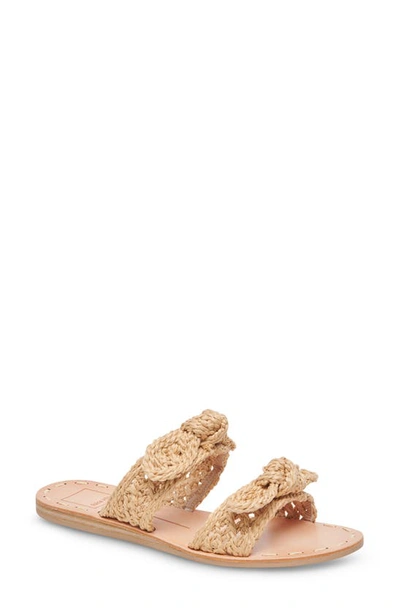 Dolce Vita Dinah Slide Sandal In Lt Natural Raffia