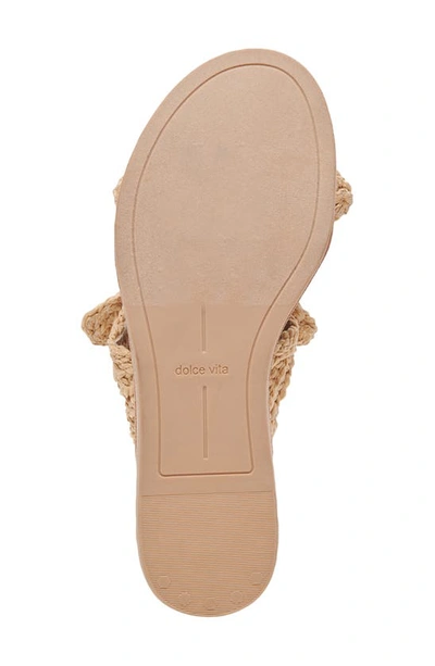 Dolce Vita Dinah Slide Sandal In Lt Natural Raffia