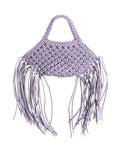 Shop Yuzefi Woman Handbag Lilac Size - Soft Leather In Purple