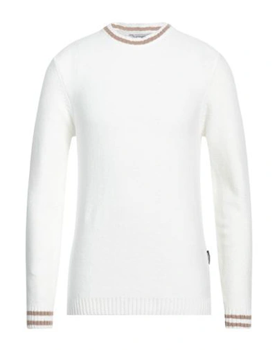 Shop Gazzarrini Man Sweater Off White Size Xxl Cotton, Acrylic, Polyester, Elastane