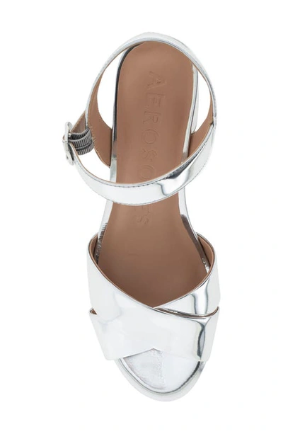 Aerosoles Cosmos Suede Sandal In Silver