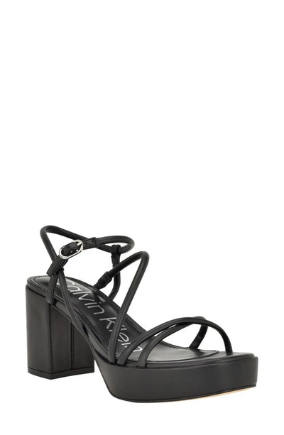 Shop Calvin Klein Liliana Platform Sandal In Black