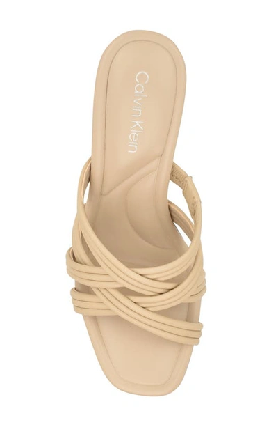 Shop Calvin Klein Terisa Slide Sandal In Natural