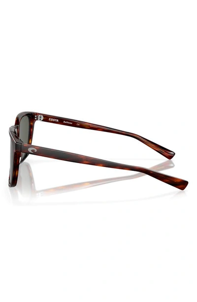 Shop Costa Del Mar Sullivan 53mm Polarized Square Sunglasses In Tortoise