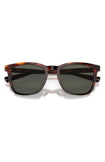 Shop Costa Del Mar Sullivan 53mm Polarized Square Sunglasses In Tortoise