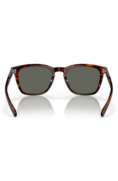 Shop Costa Del Mar Sullivan 53mm Polarized Square Sunglasses In Tortoise