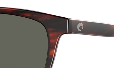 Shop Costa Del Mar Sullivan 53mm Polarized Square Sunglasses In Tortoise