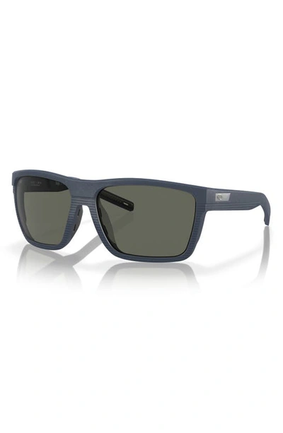 Shop Costa Del Mar Pargo 61mm Polarized Square Sunglasses In Grey