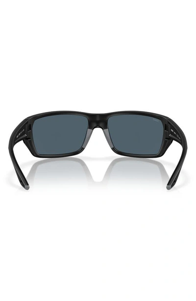 Shop Costa Del Mar Tailfin 57mm Polarized Rectangular Sunglasses In Grey