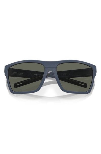 Shop Costa Del Mar Pargo 61mm Polarized Square Sunglasses In Grey