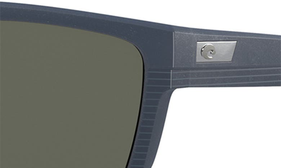 Shop Costa Del Mar Pargo 61mm Polarized Square Sunglasses In Grey