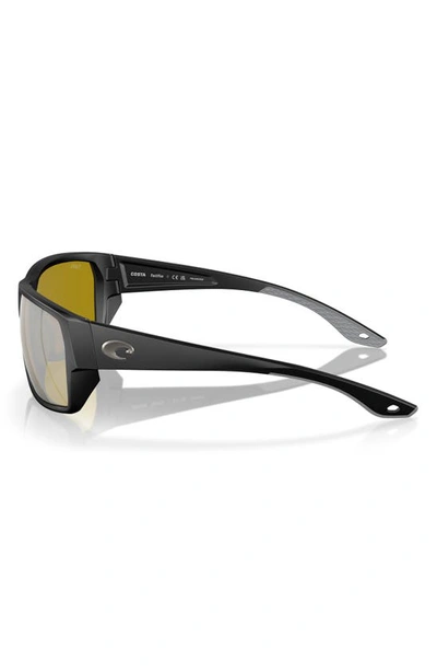 Shop Costa Del Mar Tailfin 60mm Polarized Sunglasses In Black/ Dark Silver
