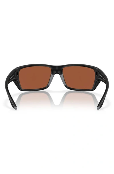 Shop Costa Del Mar Tailfin 60mm Polarized Sunglasses In Black/ Green Mirror