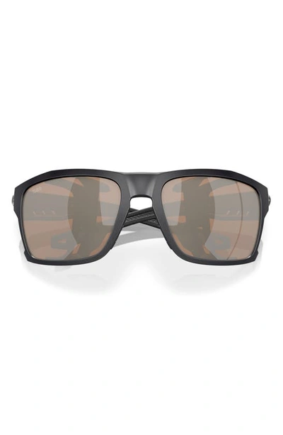 Costa Del Mar King Tide 8 60mm Polarized Rectangular Sunglasses In Copper Silver Mirror