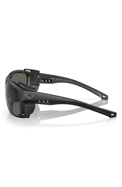 Costa Del Mar King Tide 8 60mm Polarized Rectangular Sunglasses In Gray