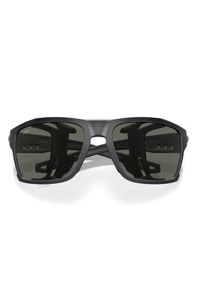 Shop Costa Del Mar King Tide 8 60mm Polarized Rectangular Sunglasses In Gray