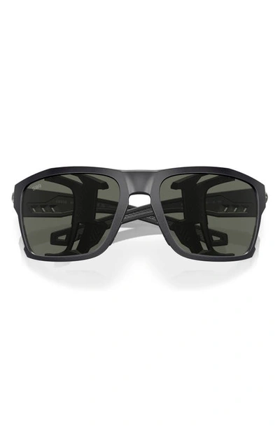 Costa Del Mar King Tide 8 60mm Polarized Rectangular Sunglasses In Gray