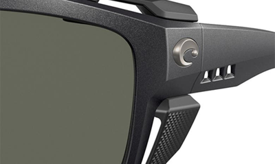 Costa Del Mar King Tide 8 60mm Polarized Rectangular Sunglasses In Gray