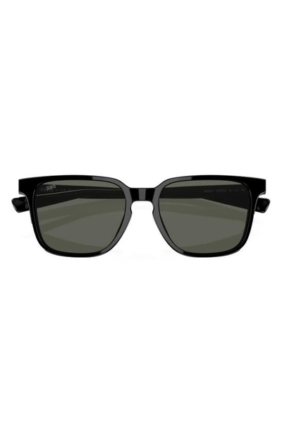 Costa Del Mar Kailano 53mm Polarized Square Sunglasses In Black