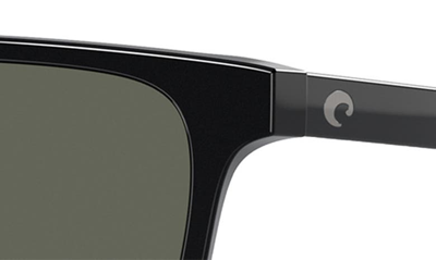 Costa Del Mar Kailano 53mm Polarized Square Sunglasses In Black