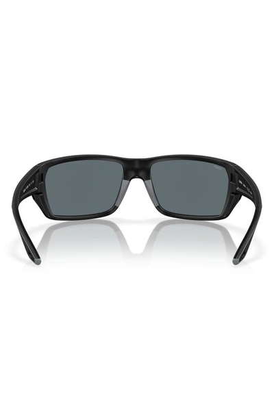 Costa Del Mar Tailfin 57mm Polarized Rectangular Sunglasses In Blue