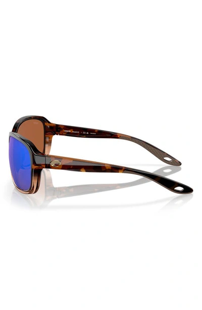 Shop Costa Del Mar Seadrift 58mm Polarized Square Sunglasses In Green