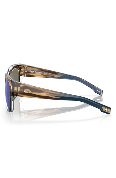 Shop Costa Del Mar Waterwoman 55mm Mirrored Polarized Pillow Sunglasses In Blue Mirror
