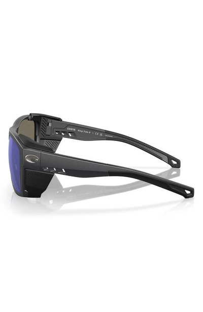 Costa Del Mar King Tide 6 58mm Polarized Rectangular Sunglasses In Blue