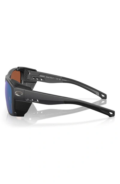 Costa Del Mar King Tide 6 58mm Polarized Rectangular Sunglasses In Green