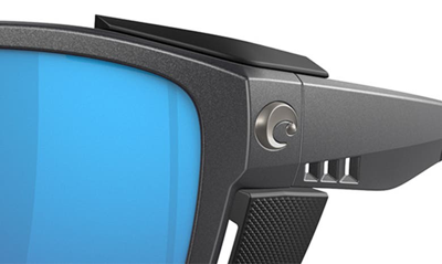 Costa Del Mar King Tide 6 58mm Polarized Rectangular Sunglasses In Blue