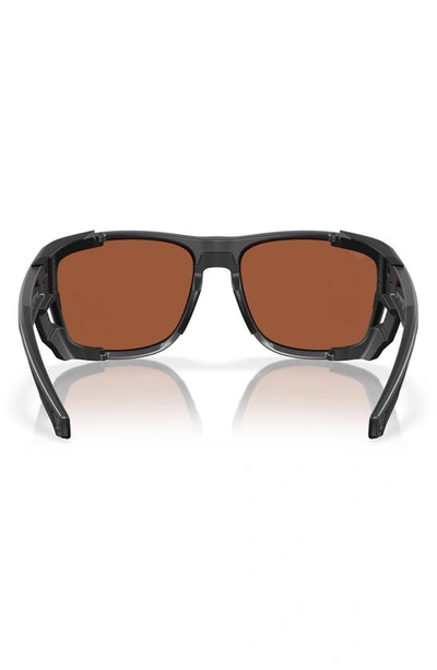 Costa Del Mar King Tide 6 58mm Polarized Rectangular Sunglasses In Green