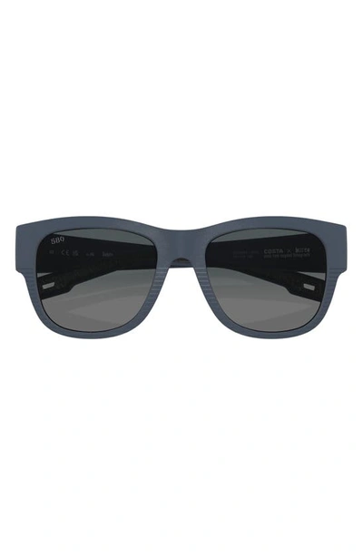Costa Del Mar Caleta 55mm Gradient Polarized Square Sunglasses In Grey Gradient