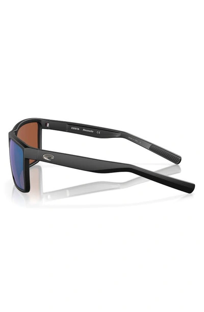 Costa Del Mar Rinconcito 60mm Polarized Rectangular Sunglasses In Black Green