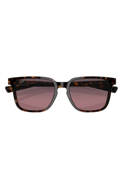 Shop Costa Del Mar Kailano 53mm Gradient Polarized Square Sunglasses In Tortoise