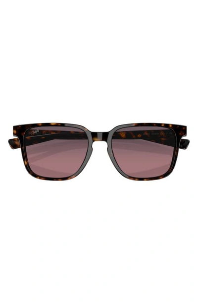 Costa Del Mar Kailano 53mm Gradient Polarized Square Sunglasses In Tortoise