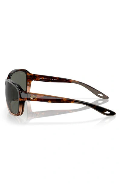 Costa Del Mar Seadrift 60mm Polarized Square Sunglasses In Grey Tort