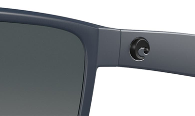 Costa Del Mar Rincon 63mm Gradient Polarized Oversize Rectangular Sunglasses In Grey Gradient