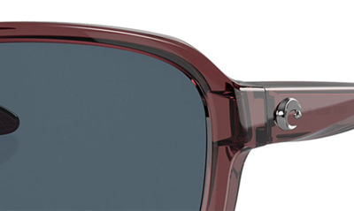 Shop Costa Del Mar Seadrift 60mm Polarized Square Sunglasses In Grey