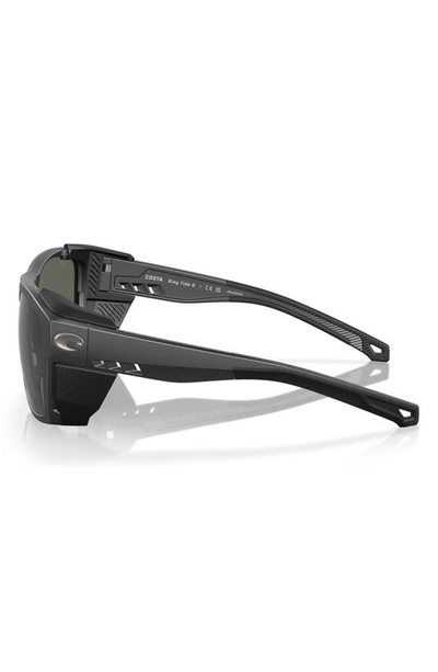 Costa Del Mar King Tide 6 58mm Polarized Rectangular Sunglasses In Gray