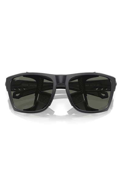 Costa Del Mar King Tide 6 58mm Polarized Rectangular Sunglasses In Gray