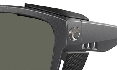 Costa Del Mar King Tide 6 58mm Polarized Rectangular Sunglasses In Gray