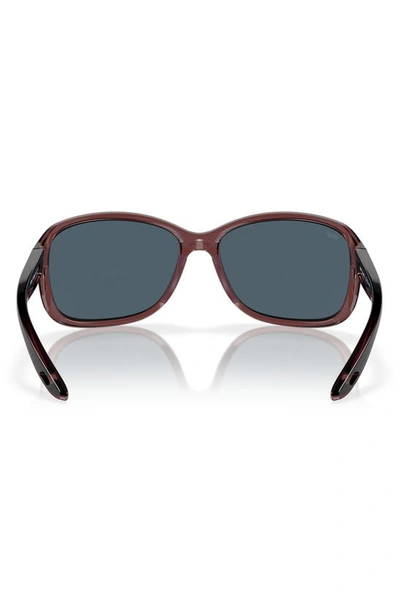 Shop Costa Del Mar Seadrift 58mm Polarized Square Sunglasses In Brown/ Grey